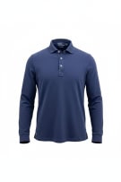 POLO BY RALPH LAUREN polo a maniche lunghe Custom Slim Fit con logo blu unisex M preowned