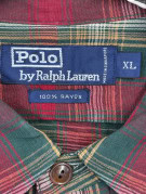 POLO BY RALPH LAUREN ΠΟΥΚΑΜΙΣΟ CLASSIC ΚΑΡΟ ΚΟΚΚΙΝΟ ΠΡΑΣΙΝΟ ΑΝΤΡΙΚΟ PRE OWNED XL