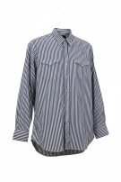 POLO BY RALPH LAUREN BUTTON UP SHIRT CLASSIC STRIPED NAVY WHITE MENS PRE OWNED XL