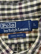 POLO BY RALPH LAUREN CAMICIA A QUADRI BEIGE UOMO PRE OWNED L
