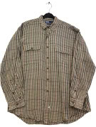 POLO BY RALPH LAUREN CAMICIA A QUADRI BEIGE UOMO PRE OWNED L