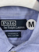 POLO BY RALPH LAUREN CAMICIA CLASSICA BLU UOMO PRE OWNED M