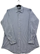 POLO BY RALPH LAUREN CAMICIA A RIGHE VINTAGE BLU/BIANCO UNISEX L usato