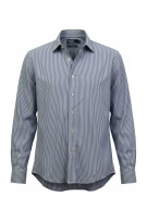 POLO BY RALPH LAUREN CAMICIA A RIGHE VINTAGE BLU/BIANCO UNISEX L usato