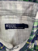 POLO BY RALPH LAUREN ΠΟΥΚΑΜΙΣΟ VINTAGE CHECK BIG LOGO ΠΡΑΣΙΝΟ/ΜΠΛΕ ΑΝΔΡΙΚΟ L