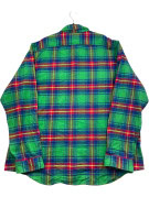 POLO RALPH LAUREN FLANNEL SHIRT CLASSIC PLAID GREEN MENS PRE OWNED XXL