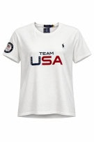POLO RALPH LAUREN MAGLIETTA GRAPHIC SPORTY BIANCO UOMO PRE OWNED L