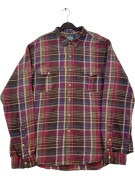 POLO RALPH LAUREN ΚΑΡΟ ΠΟΥΚΑΜΙΣΟ CLASSIC ΜΠΟΡΝΤΟ ΑΝΤΡΙΚΟ PRE OWNED XXL