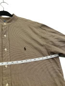 POLO RALPH LAUREN SHORT SLEEVE SHIRT CLASSIC BROWN BEIGE MENS PRE OWNED XL