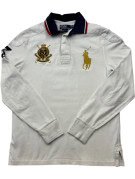 POLO RALPH LAUREN LONGSLEEVE POLO SHIRT CLASSIC OFF WHITE ΑΝΤΡΙΚΟ PRE OWNED XL