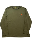 POLO RALPH LAUREN LONG SLEEVE T SHIRT CLASSIC OLIVE MENS PRE OWNED XL