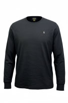 POLO RALPH LAUREN ΜΑΚΡΥΜΑΝΙΚΗ ΜΠΛΟΥΖΑ LOGO ΜΑΥΡΟ UNISEX L