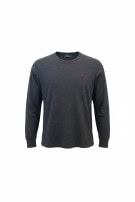 POLO RALPH LAUREN ΜΑΚΡΥΜΑΝΙΚΗ ΜΠΛΟΥΖΑ MINIMAL CHARCOAL ΓΚΡΙ ΑΝΤΡΙΚΟ PRE OWNED L