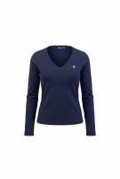 POLO RALPH LAUREN ΜΑΚΡΥΜΑΝΙΚΗ ΜΠΛΟΥΖΑ MINIMAL NAVY ΓΥΝΑΙΚΕΙΟ PRE OWNED L