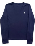 POLO RALPH LAUREN ΜΑΚΡΥΜΑΝΙΚΗ ΜΠΛΟΥΖΑ MINIMAL NAVY ΓΥΝΑΙΚΕΙΟ PRE OWNED L