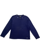 POLO RALPH LAUREN Maglia a maniche lunghe con logo sul collo blu navy UNISEX M