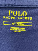 POLO RALPH LAUREN Maglia a maniche lunghe con logo sul collo blu navy UNISEX M