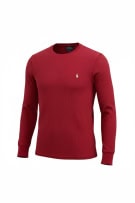 POLO RALPH LAUREN Μακρυμάνικη Μπλούζα Waffle Knit Logo Κόκκινη UNISEX L