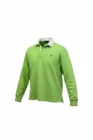 POLO RALPH LAUREN LONG SLEEVE POLO SHIRT CLASSIC LIME GREEN MENS PRE OWNED M