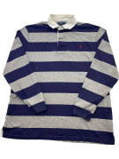 POLO RALPH LAUREN MAGLIA RUGBY CLASSIC SPORTSWEAR NAVY GRIGIO UOMO PRE OWNED XXL