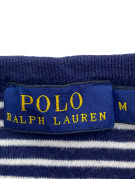 POLO RALPH LAUREN T SHIRT CLASSICA RIGATA NAVY BIANCO DONNA PRE OWNED M