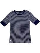 POLO RALPH LAUREN T SHIRT CLASSICA RIGATA NAVY BIANCO DONNA PRE OWNED M