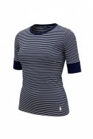 POLO RALPH LAUREN T SHIRT CLASSICA RIGATA NAVY BIANCO DONNA PRE OWNED M