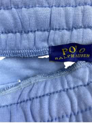POLO RALPH LAUREN pantaloni tuta vintage con logo laterale azzurro da uomo L-XL