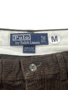 POLO RALPH LAUREN PANTALONI IN VELLUTO A COSTE CLASSICO MARRONE UOMO PRE OWNED M