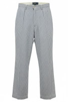 POLO RALPH LAUREN PANTALONI CON PINCES CLASSICI BLU BIANCO UOMO PRE OWNED M