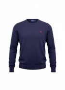POLO RALPH LAUREN KNIT SWEATER VINTAGE LOGO BLUE MENS L-XL