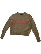 POLO RALPH LAUREN ΠΛΕΚΤΟ ΠΟΥΛΟΒΕΡ VINTAGE ΚΑΦΕ ΓΥΝΑΙΚΕΙΟ PRE OWNED
