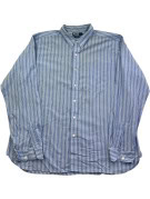 POLO RALPH LAUREN CAMICIA CLASSIC AZZURRA A RIGHE UOMO PRE OWNED XL