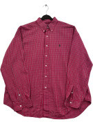 POLO RALPH LAUREN SHIRT CLASSIC PLAID RED MENS PRE OWNED XXL