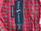 POLO RALPH LAUREN SHIRT CLASSIC PLAID RED MENS PRE OWNED XXL