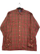 POLO RALPH LAUREN ΠΟΥΚΑΜΙΣΟ CLASSIC ΚΑΡΟ ΚΟΚΚΙΝΟ ΚΑΦΕ ΑΝΤΡΙΚΟ PRE OWNED L