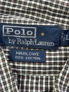 POLO RALPH LAUREN CAMICIA CLASSIC QUADRI NERO BIANCO UOMO PRE OWNED L