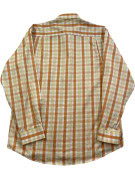 POLO RALPH LAUREN SHIRT CLASSIC PLAID ORANGE MENS PRE OWNED L