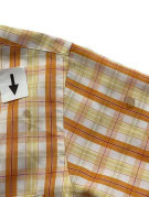 POLO RALPH LAUREN SHIRT CLASSIC PLAID ORANGE MENS PRE OWNED L