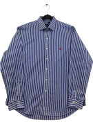 POLO RALPH LAUREN ΠΟΥΚΑΜΙΣΟ CLASSIC ΡΙΓΕ ΜΠΛΕ ΛΕΥΚΟ ΑΝΤΡΙΚΟ PRE OWNED XL