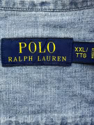POLO RALPH LAUREN CAMICIA CLASSIC WASHED BLUE UOMO PRE OWNED XXL