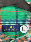 POLO RALPH LAUREN ΠΟΥΚΑΜΙΣΟ ΦΑΝΕΛΑ ΚΛΑΣΙΚΟ ΠΡΑΣΙΝΟ ΚΑΡΟ ΑΝΤΡΙΚΟ PRE OWNED L