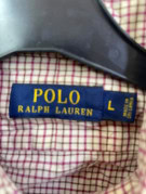 POLO RALPH LAUREN ΠΟΥΚΑΜΙΣΟ ΚΛΑΣΙΚΟ ΚΑΡΟ ΚΡΕΜ ΜΠΟΡΝΤΟ ΑΝΤΡΙΚΟ PRE OWNED L