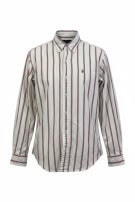 POLO RALPH LAUREN ΠΟΥΚΑΜΙΣΟ ΚΛΑΣΙΚΟ OFF WHITE ΜΠΟΡΝΤΟ ΡΙΓΕ ΑΝΤΡΙΚΟ PRE OWNED S