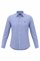 POLO RALPH LAUREN SHIRT MINIMAL BLUE MEN PRE OWNED XS