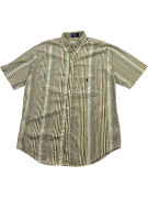 POLO RALPH LAUREN SHIRT VINTAGE EMBROIDERED LOGO STRIPED MEN'S L