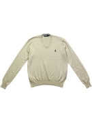 POLO RALPH LAUREN ΠΟΥΛΟΒΕΡ V-NECK CLASSIC ΛΟΓΟΤΥΠΟ PONY ΕΚΡΟΥ ΑΝΔΡΙΚΟ M