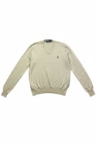 POLO RALPH LAUREN ΠΟΥΛΟΒΕΡ V-NECK CLASSIC ΛΟΓΟΤΥΠΟ PONY ΕΚΡΟΥ ΑΝΔΡΙΚΟ M