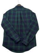 POLO RALPH LAUREN SHIRT CHECKED NAVY GREEN MEN PRE OWNED M
