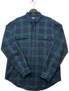 POLO RALPH LAUREN SHIRT CHECKED NAVY GREEN MEN PRE OWNED M